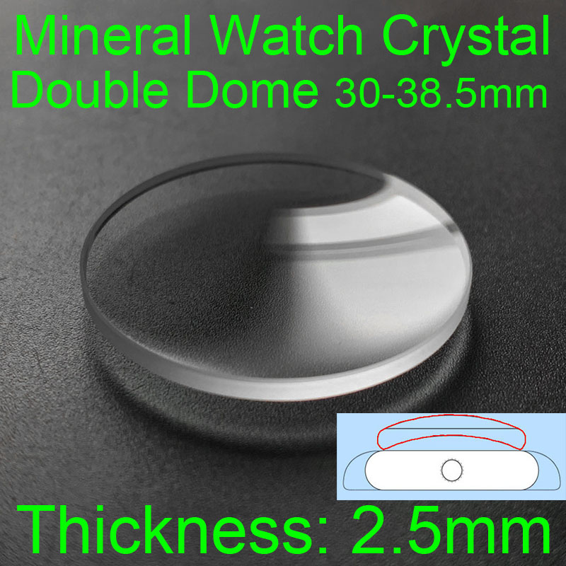 Watch Crystal Replacement - Doppel kuppel 2,5mm runde Mineral uhr