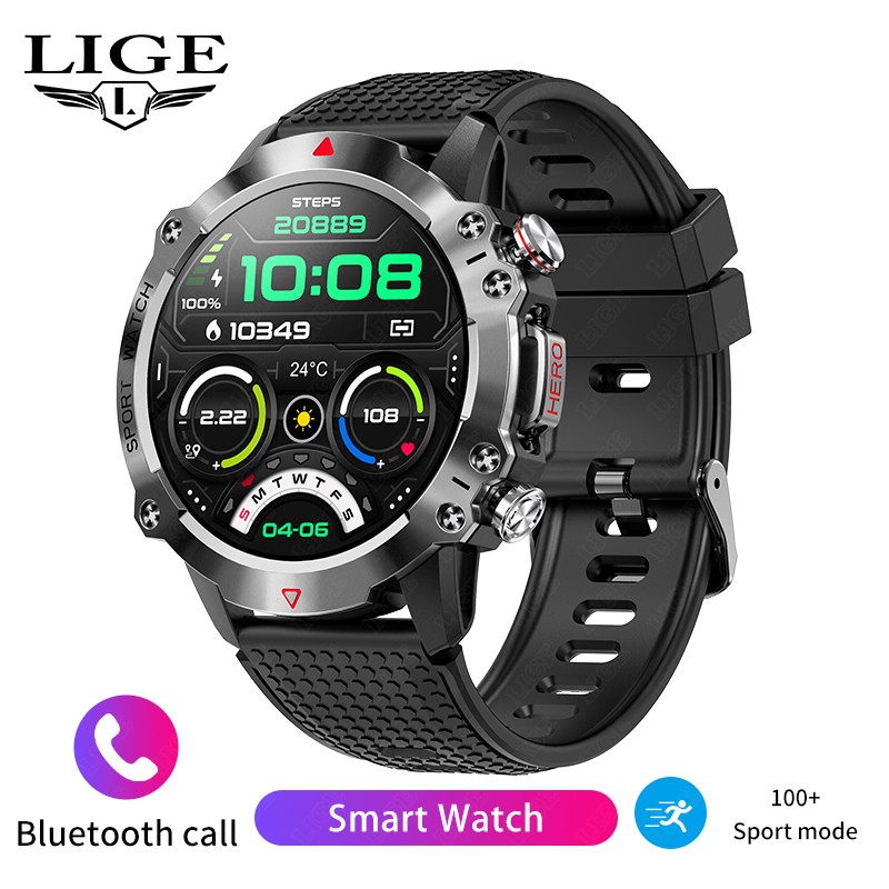 Smartwatch Watches For Sale - LIGE Herren Smartwatch Gesundheitsarmband Herzfrequenz- und