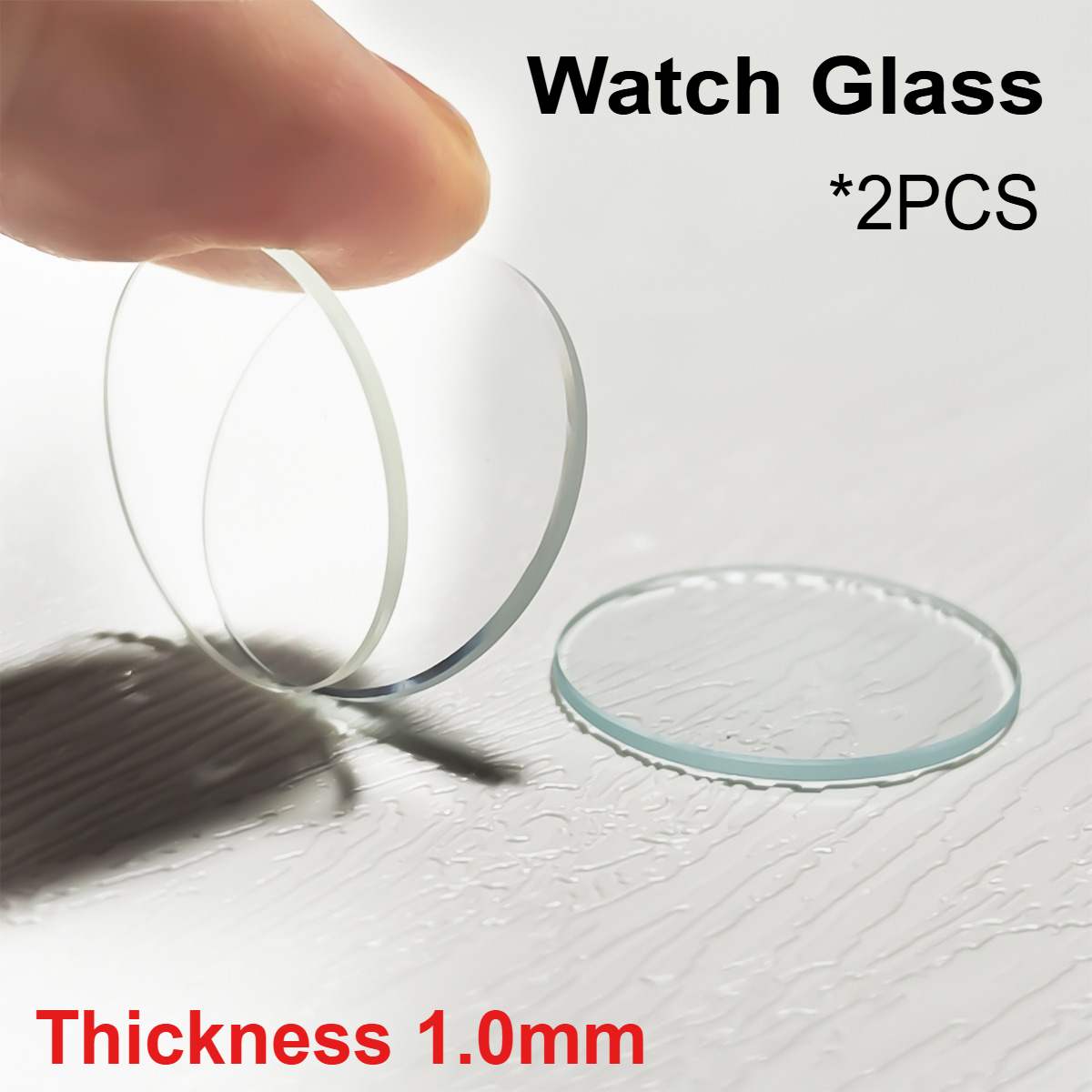 Watch Crystal Replacement - 2 Stück 15–45 mm flaches, rundes