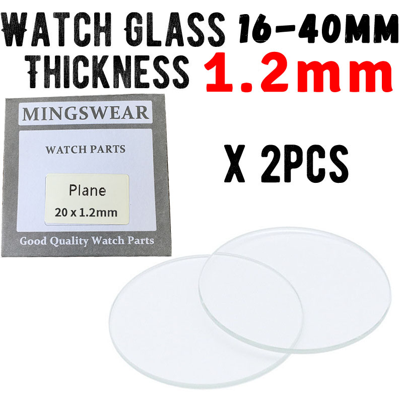 Watch Crystal Replacement - 2x Dicke 1,2mm Ersatz Uhr Glas
