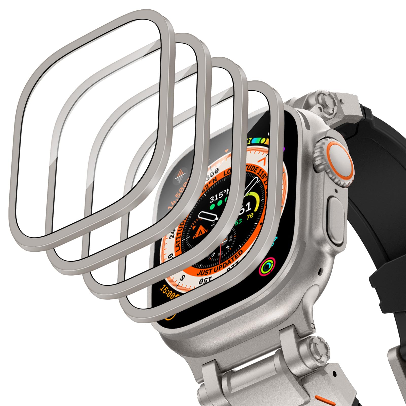 Smartwatch Apple Watches For Women - Gehäuse aus Aluminiumlegierung + gehärtetes Glas